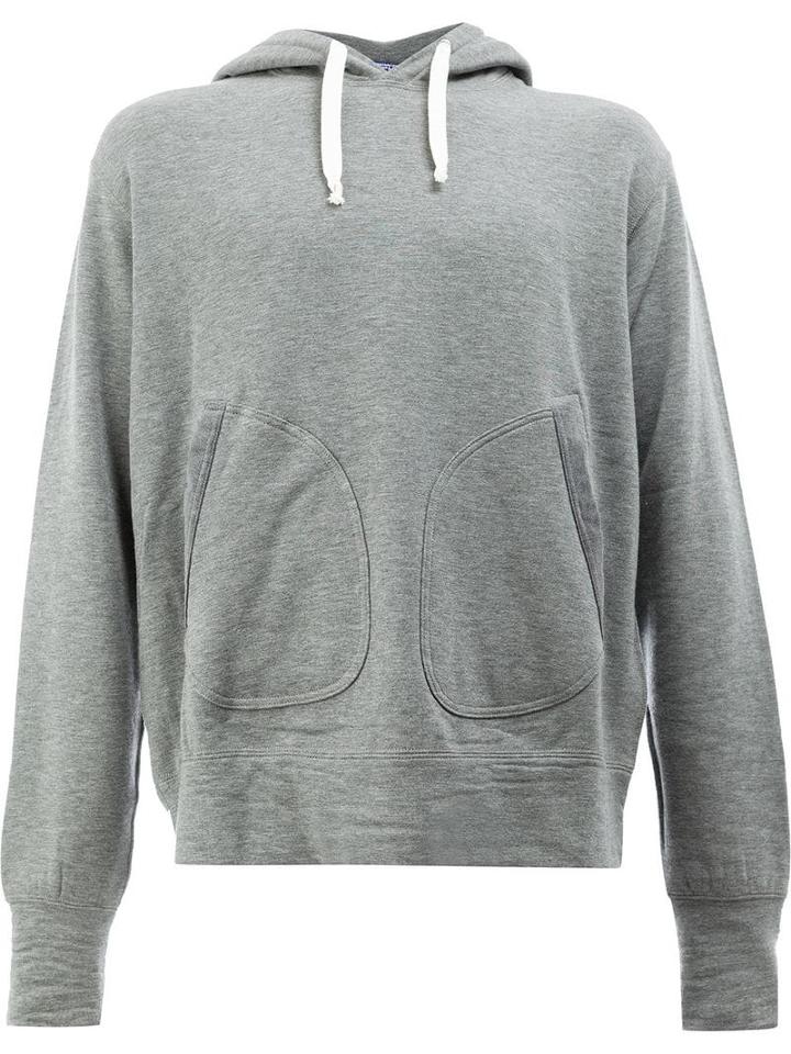 Junya Watanabe Man Rear Print Hoodie - Grey