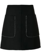 No21 Embellished A-line Skirt - Black