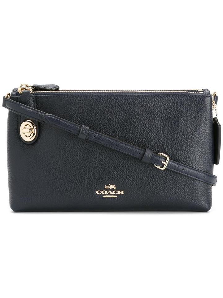 Coach Adjustable Strap Crossbody Bag, Women's, Blue, Leather
