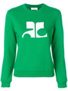 Courrèges Printed Sweatshirt - Green