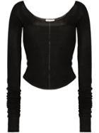 Kenneth Ize X Lemaire Perforated Knit Top - Black