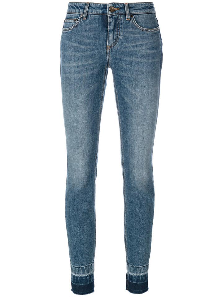 Dolce & Gabbana - Skinny Fit Jeans - Women - Cotton/calf Leather/spandex/elastane - 36, Blue, Cotton/calf Leather/spandex/elastane