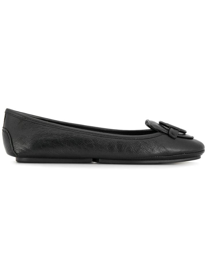 Michael Michael Kors Grained Ballerina Flats - Black