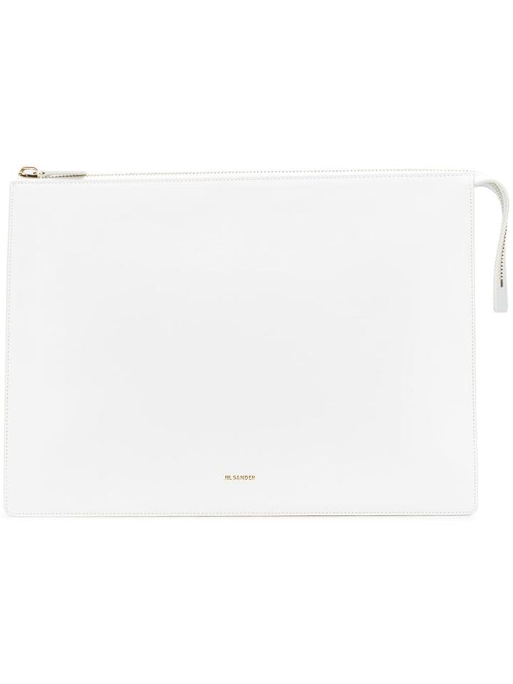 Jil Sander Clutch Bag - White