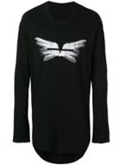 Julius Wings Print Longsleeved T-shirt - Black