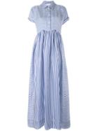 P.a.r.o.s.h. - Long Shirt Dress - Women - Silk - S, Blue, Silk