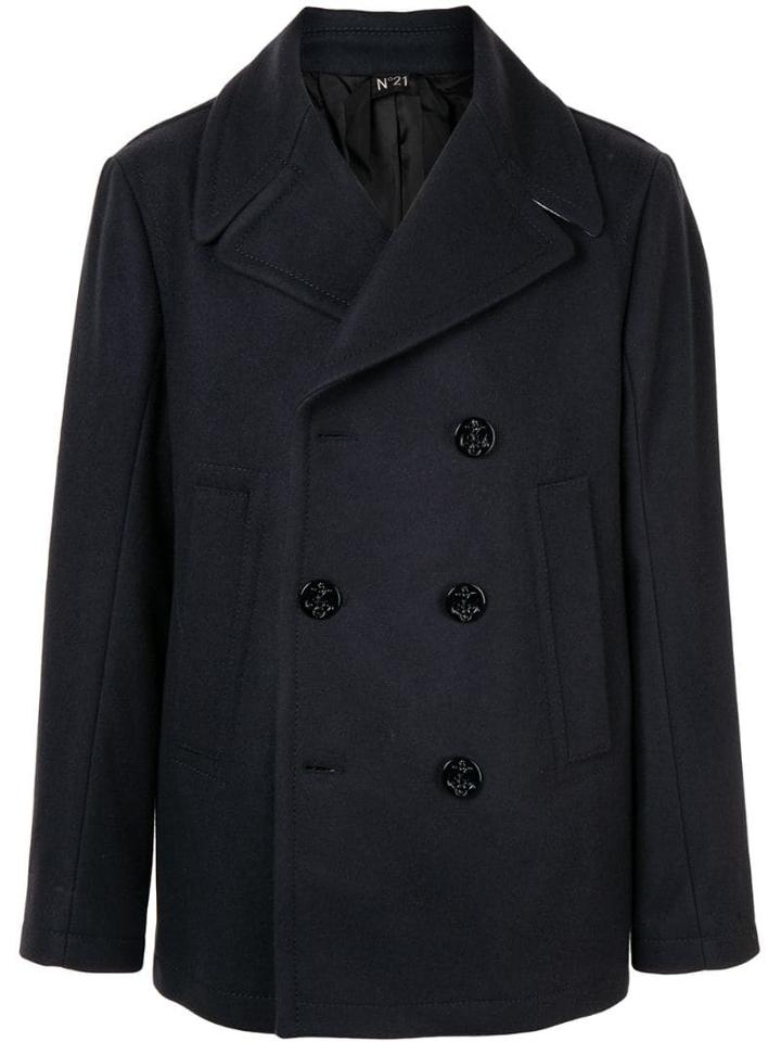 Nº21 Double-breasted Peacoat - Blue