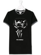 Karl Lagerfeld Kids Choupette Print T-shirt - Black