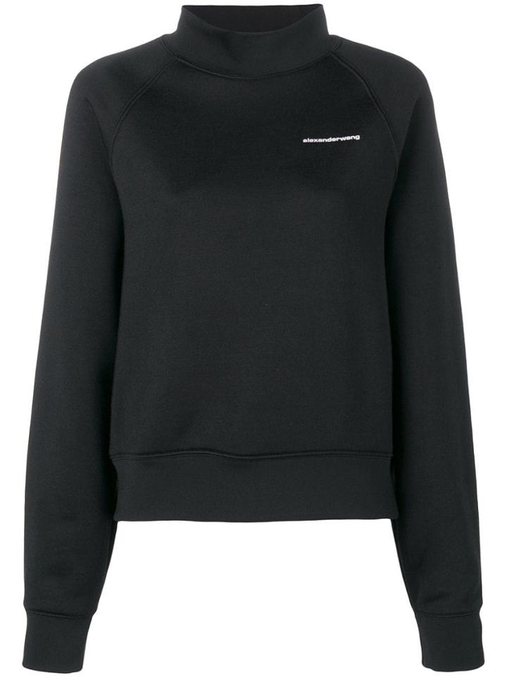 T By Alexander Wang Funnel Neck Sweatshirt - Black