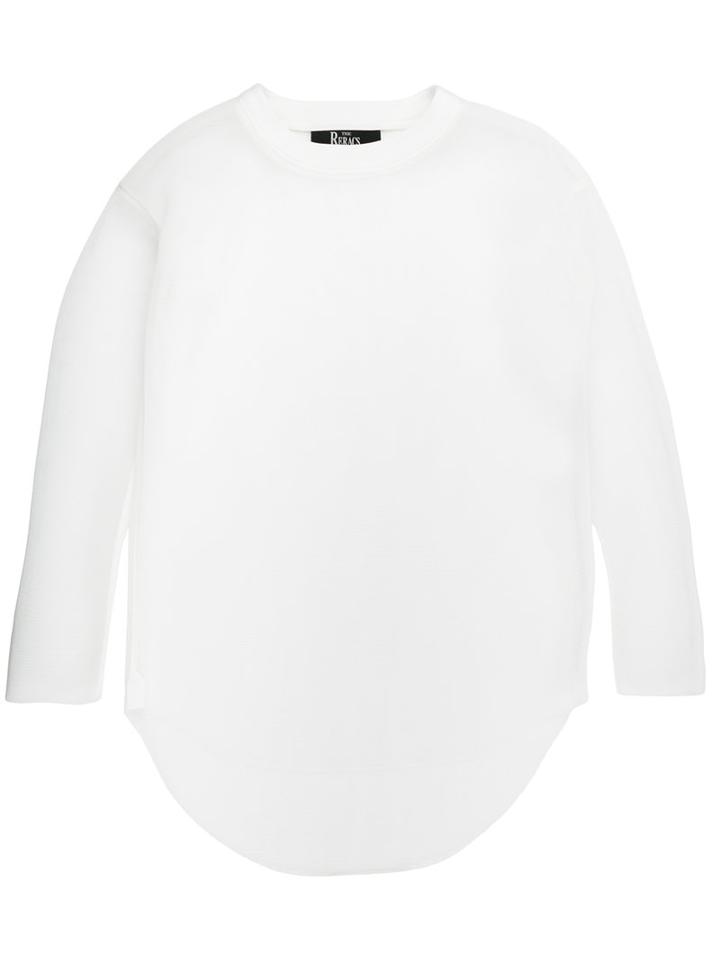 The Reracs Perforated Long Sleeve Top, Women's, White, Polyester