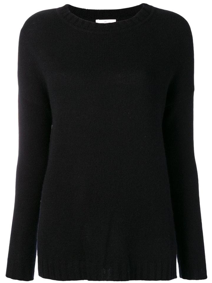 Allude Crew Neck Sweater - Black