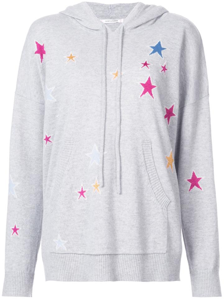 Chinti & Parker Star Print Hoodie - Grey