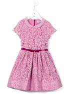 Monnalisa Floral Lace Dress, Toddler Girl's, Size: 5 Yrs, Pink/purple