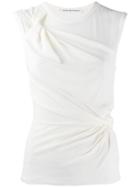 T By Alexander Wang Twisted Crepe Jersey Top - White