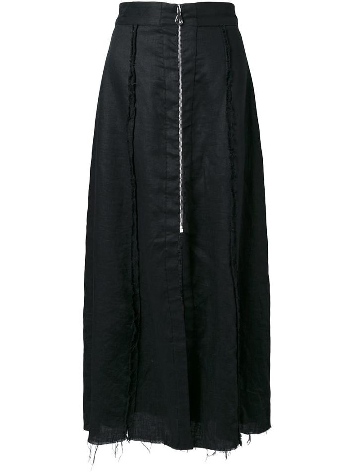 Kitx 'zip Corset Lines' Skirt, Women's, Size: 10, Black, Linen/flax