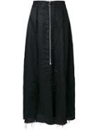 Kitx 'zip Corset Lines' Skirt, Women's, Size: 10, Black, Linen/flax