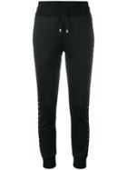 Philipp Plein Studded Logo Trim Track Pants - Black
