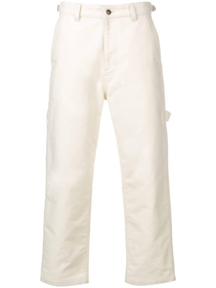 Ami Paris Worker Straight Fit Trousers - White
