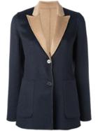 Max Mara Contrasting Lapel Blazer, Women's, Size: 40, Camel Hair