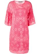 Alberta Ferretti Embroidered Dress - Pink