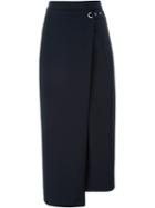 T By Alexander Wang Wrap Maxi Skirt, Women's, Size: 6, Blue, Polycarbonite/polyurethane