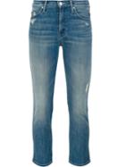 Mother Mid-rise Cropped Jeans, Women's, Size: 26, Blue, Cotton/spandex/elastane