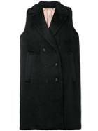 No21 Oversized Sleeveless Coat - Black
