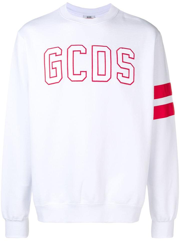 Gcds Logo Patch Sweatshirt - White