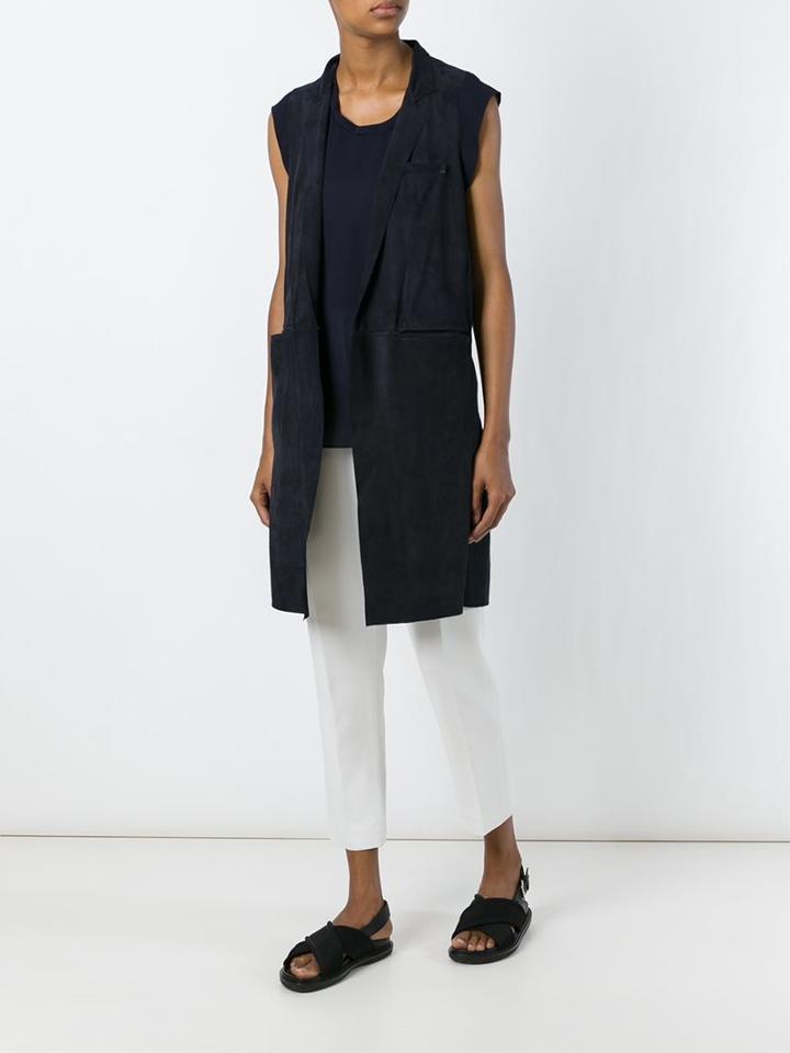 Salvatore Santoro Sleeveless Leather Coat