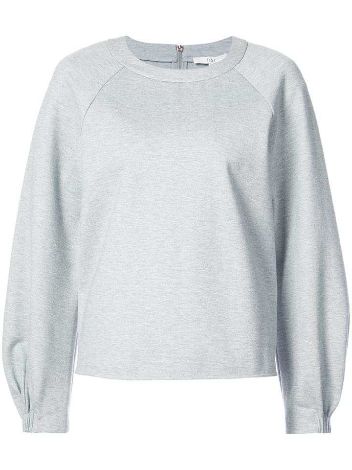 Tibi Raglan Sleeves Sweatshirt - Grey