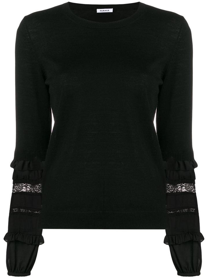 P.a.r.o.s.h. Lace Detail Jumper - Black