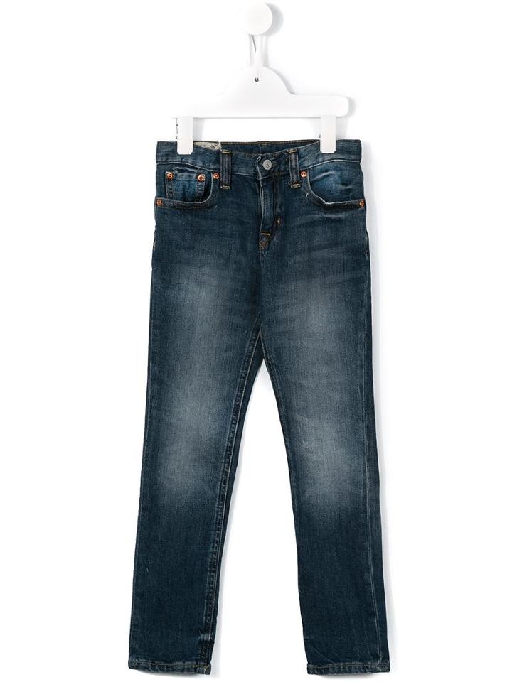 Ralph Lauren Kids Slim Fit Jeans, Toddler Boy's, Size: 5 Yrs, Blue