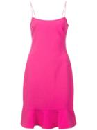Likely Flounce Hem Square Neck Mini Dress - Pink & Purple