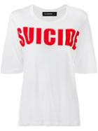 Filles A Papa - Front Print T-shirt - Women - Viscose - 2, White, Viscose