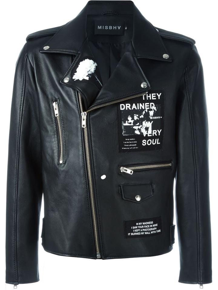 Misbhv 'new Beginnings' Biker Jacket, Men's, Size: Large, Black, Leather