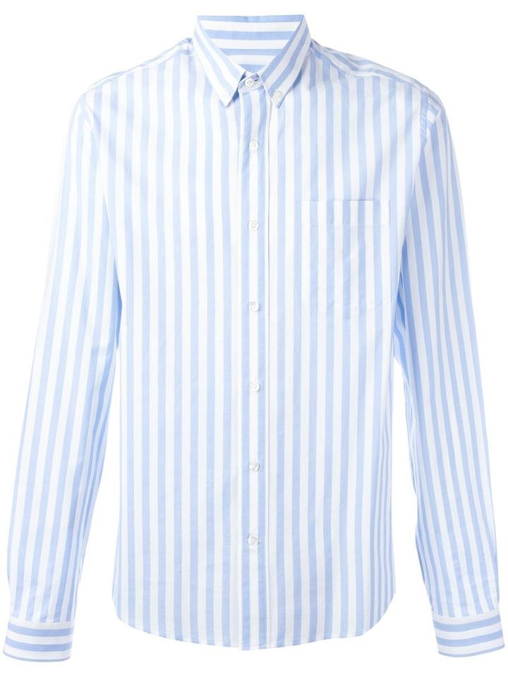 Ami Alexandre Mattiussi Button Down Shirt, Men's, Size: 41, Blue, Cotton
