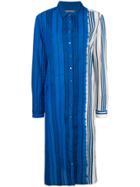 Suzusan Two-tone Shirt Dress - Blue