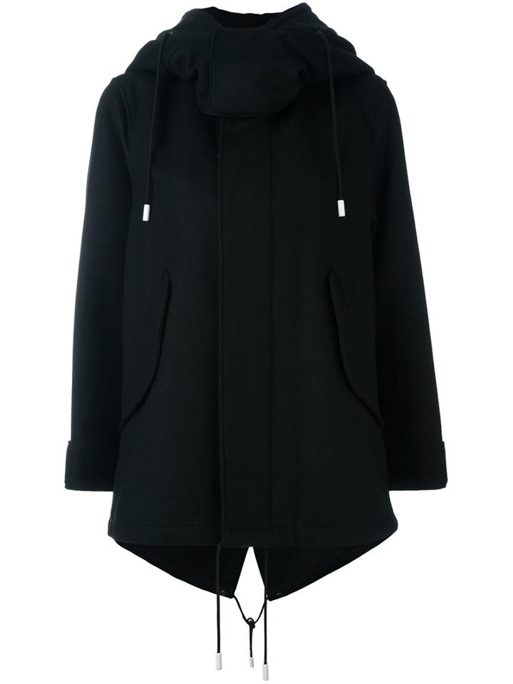 The Reracs Hooded Cape Coat, Women's, Size: 44, Black, Wool