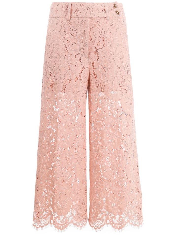 Pt01 Cropped Lace Trousers - Pink