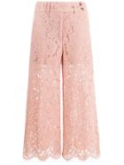Pt01 Cropped Lace Trousers - Pink