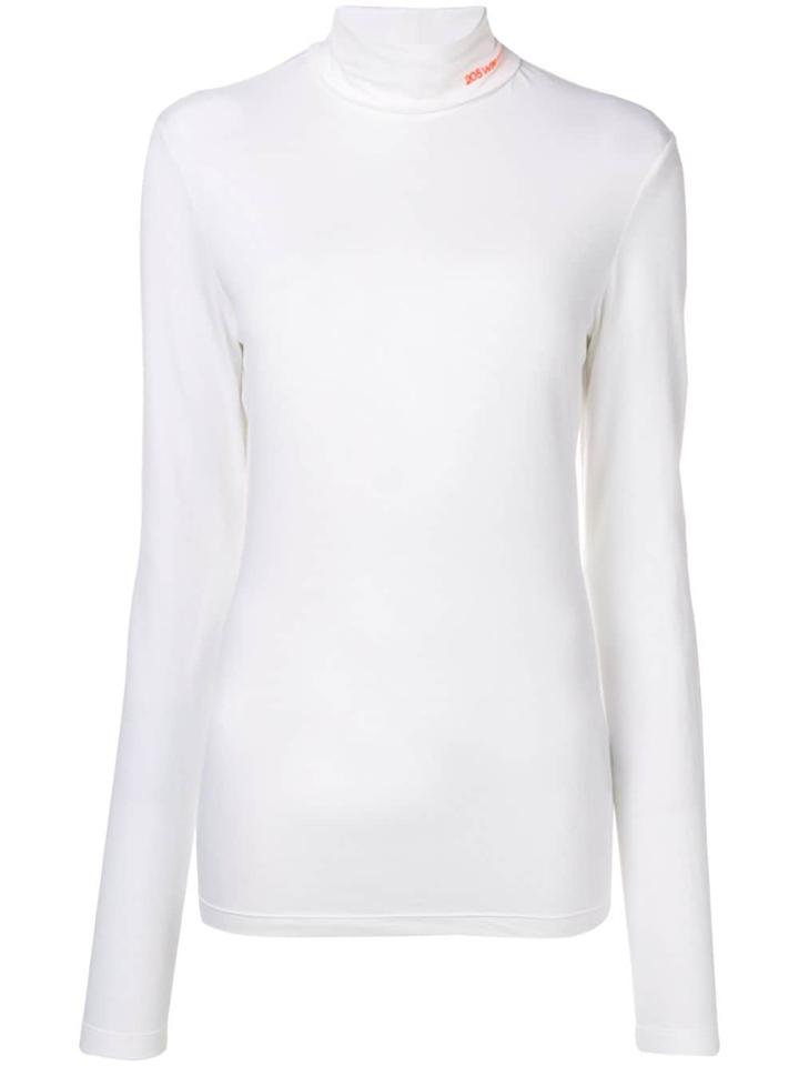 Calvin Klein 205w39nyc Logo Roll Neck Sweater - White