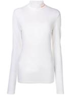 Calvin Klein 205w39nyc Logo Roll Neck Sweater - White