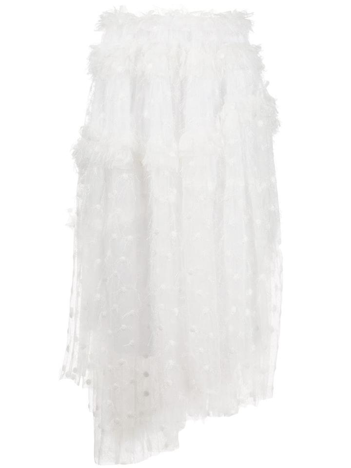 Jourden Twinkle Tulle Midi Skirt - White