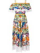 Dolce & Gabbana Printed Deep Frill Dress - Multicolour