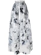 Sara Roka - Jacquard Organza Maxi Skirt - Women - Cotton - 40, Black, Cotton