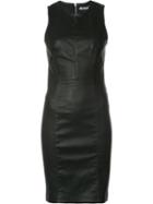 T By Alexander Wang Fitted Mini Dress, Women's, Size: 8, Black, Cotton/lamb Skin/spandex/elastane