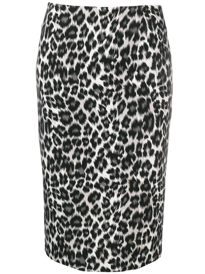 Pinko Jami Leopard Print Skirt - Black