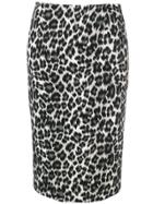 Pinko Jami Leopard Print Skirt - Black
