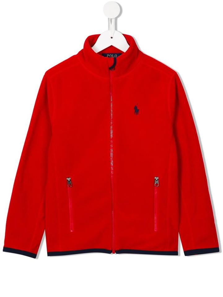 Ralph Lauren Kids Fleece Cardigan, Boy's, Size: 10 Yrs, Red
