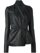 Rick Owens 'limo' Biker Jacket, Women's, Size: 42, Black, Cotton/calf Leather/cupro/virgin Wool